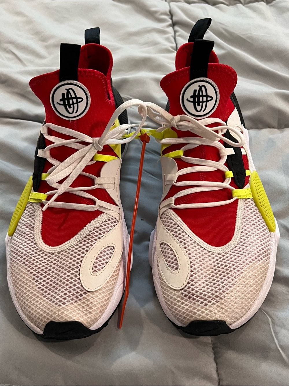 Nike Huarache Edge Running Shoes Men's 11.5White Red Sneakers Trainers